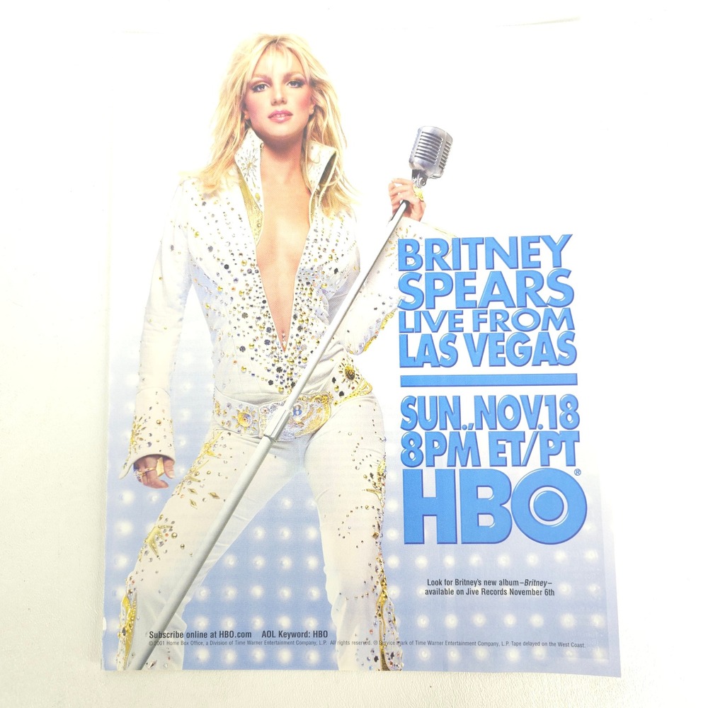 Britney Spears Live From Las Vegas HBO Print Ad Pop Music TV Poster Celebrity